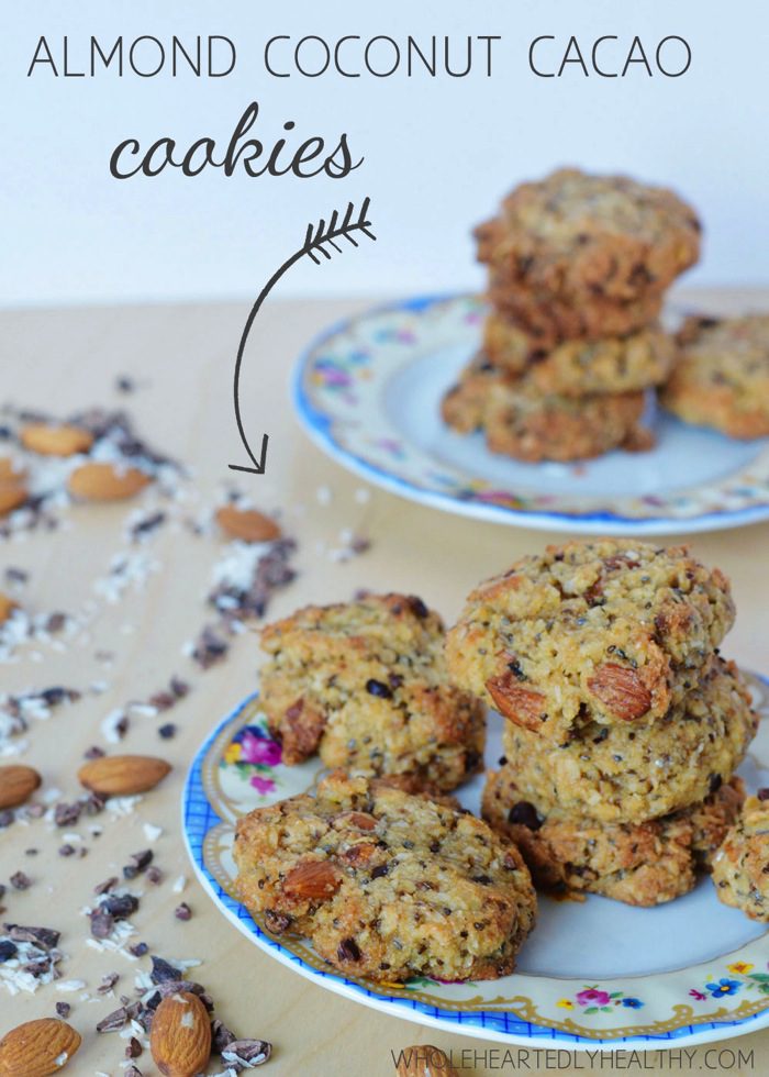 Almond coconut cacao cookies title