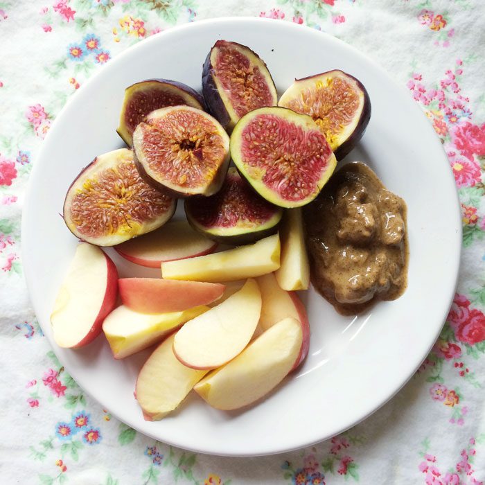 Figs apple and almond butter