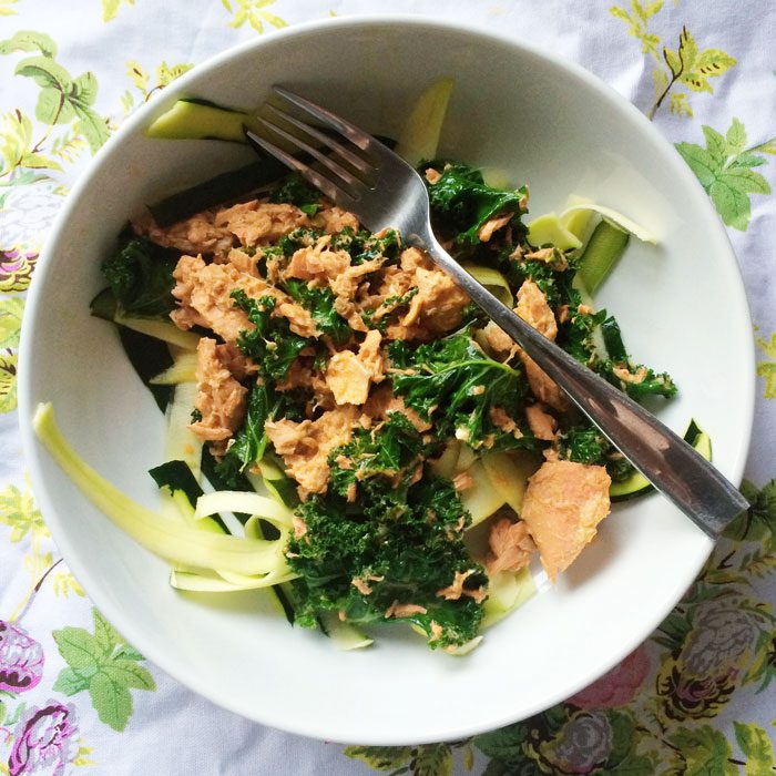Thai red curry salmon and kale
