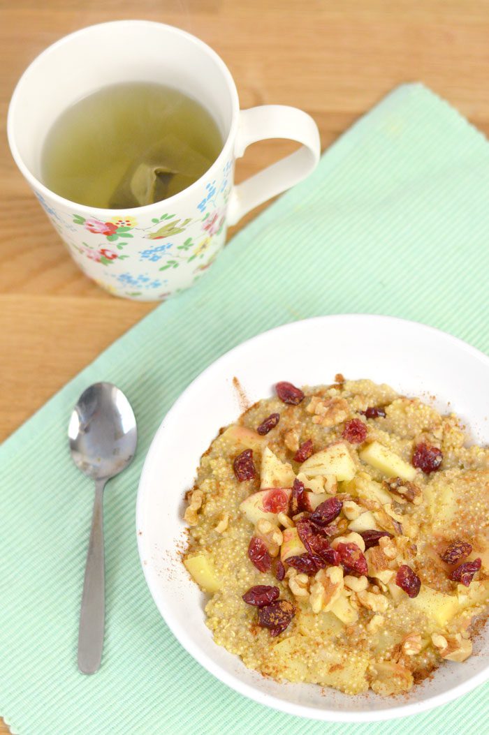 Apple walnut and cranberry quinoa porridge 2