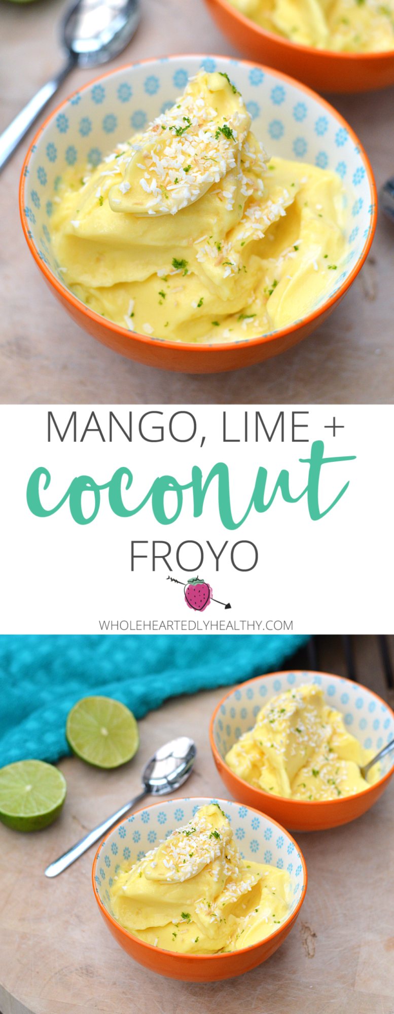 Mango lime and coconut froyo