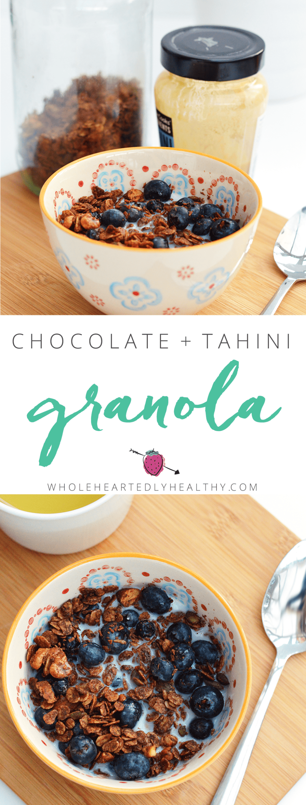 Chocolate and tahini granola