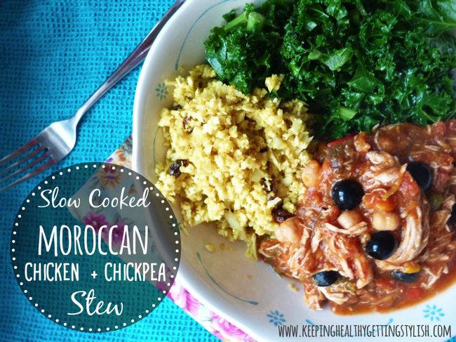 Recipe: Slow Cooked Moroccan Chicken and Chickpea Stew (easy prep)