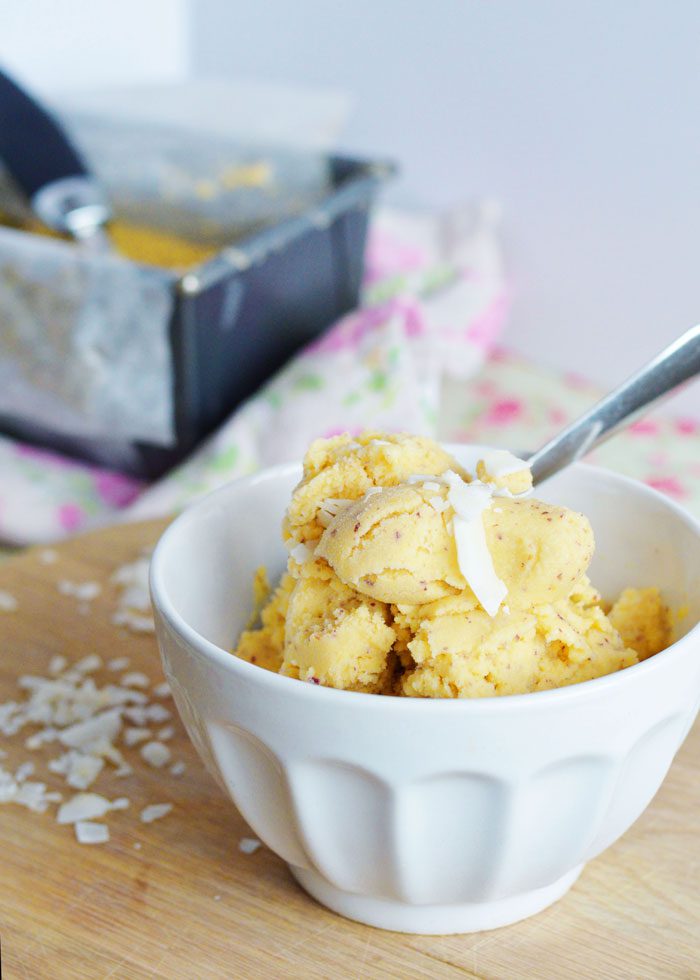 Coconut + nectarine ice cream 4