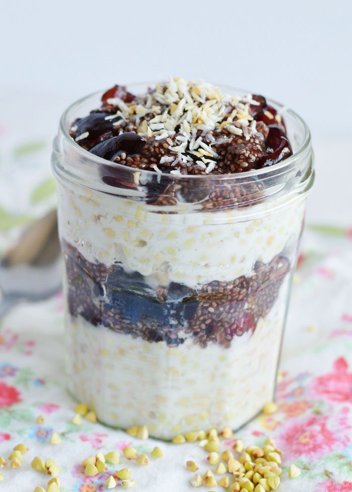 Coconut buckwheat cherry chia jam breakfast 7