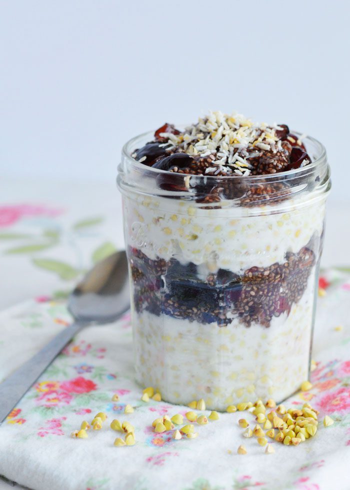 Coconut buckwheat cherry chia jam breakfast 8