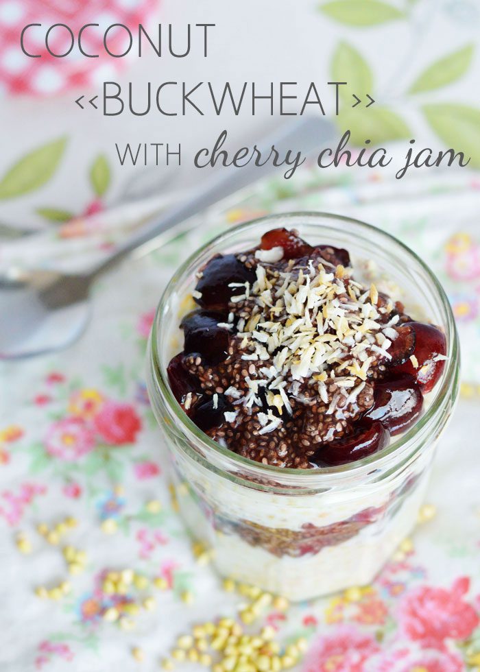 Coconut buckwheat cherry chia jam recipe