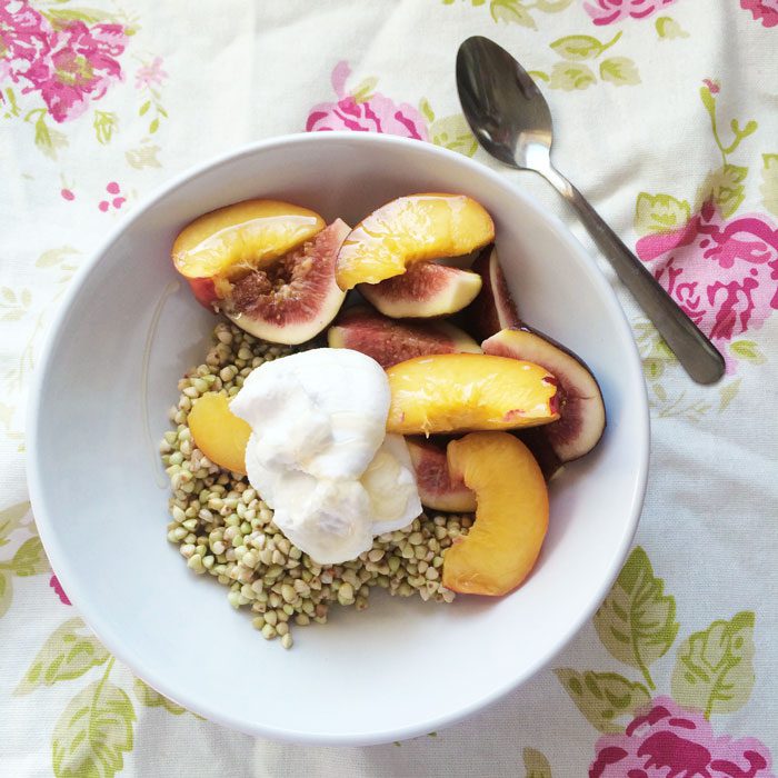 Fruit coconut milk buckwheat bowl