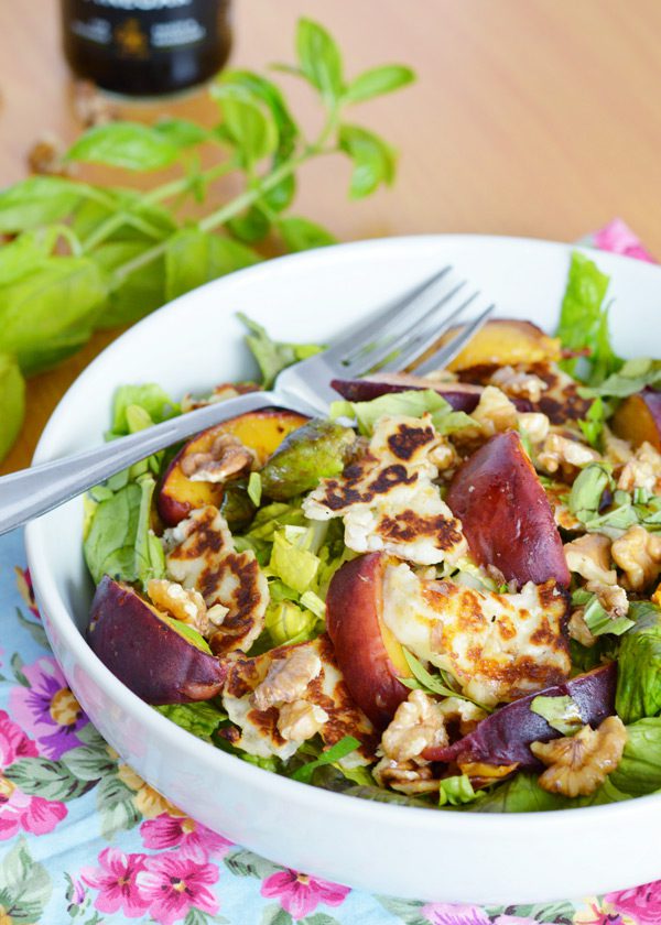 Halloumi peach salad 1