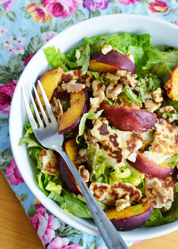 Halloumi peach salad 2