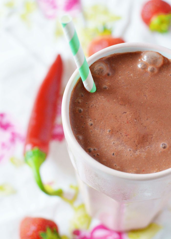 Chilli chocolate strawberry smoothie 5