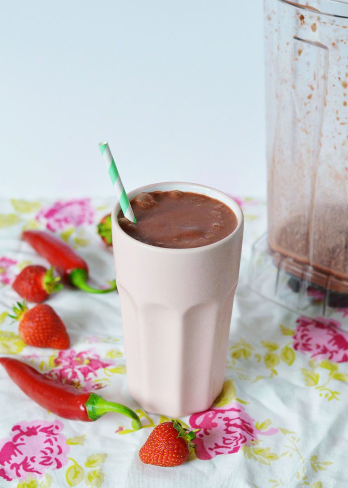 Chilli chocolate strawberry smoothie 7