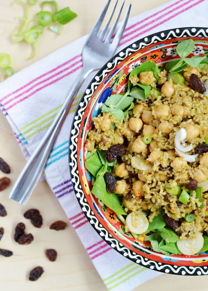 Curried chickpea freekeh salad 10