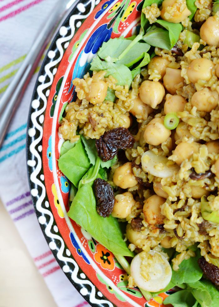 Curried chickpea freekeh salad 4