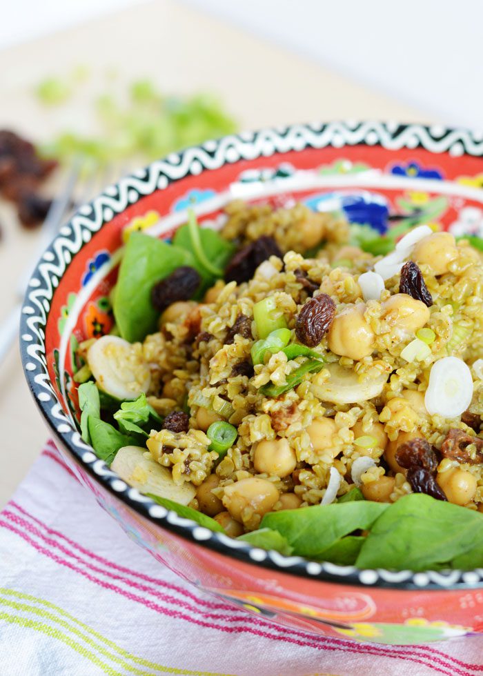 Curried chickpea freekeh salad 6