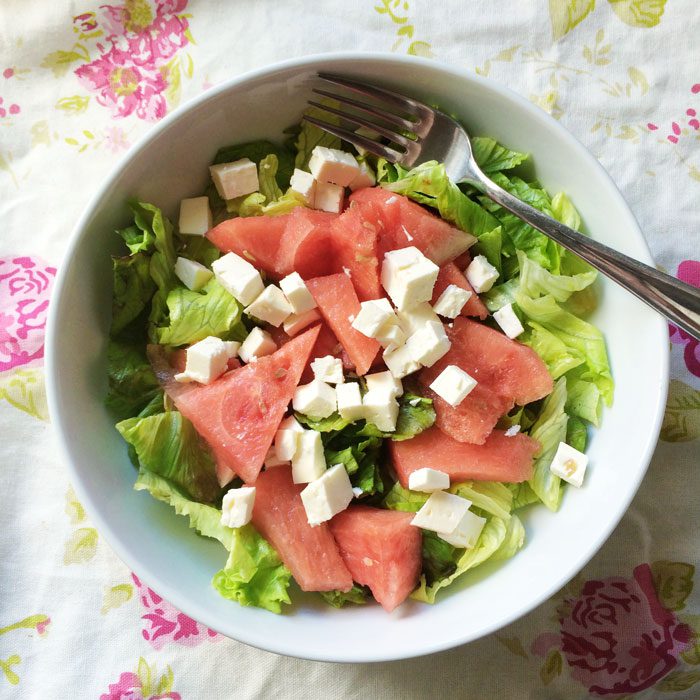 Feta watermelon salad