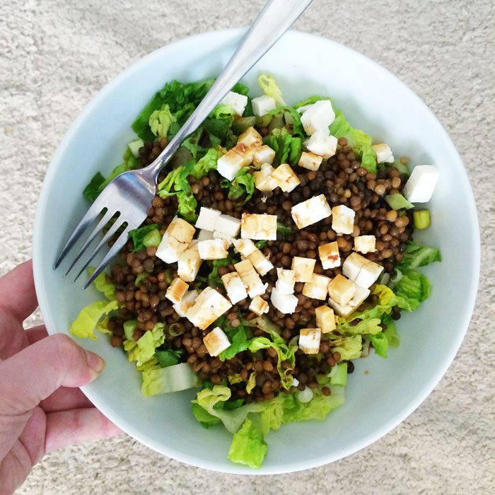 Lentil and feta salad