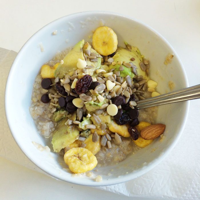 Porridge with toppings