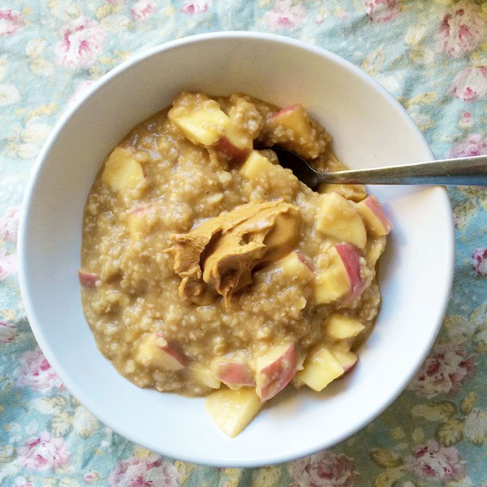 Toffee apple porridge