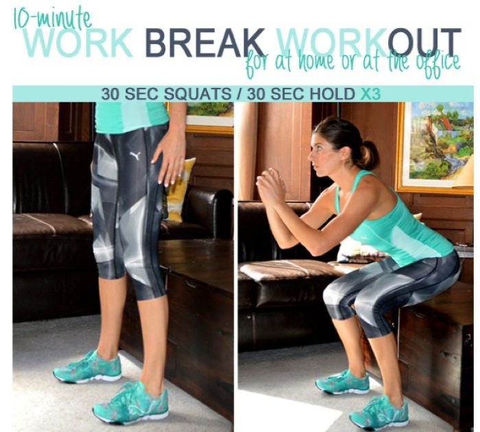 10 Minute Work Break Workout for at Home or the Office