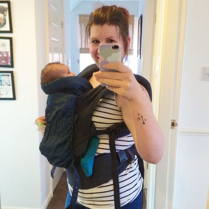 Ergo baby carrier with infant insert