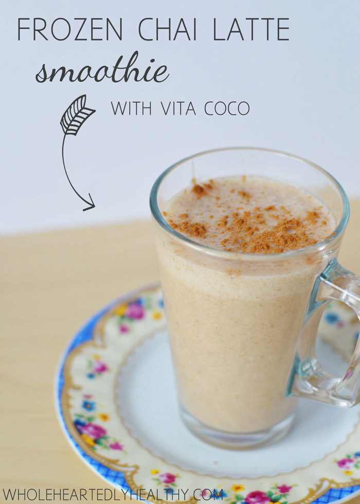 Recipe: Frozen Chai Latte Smoothie with Vita Coco #CocoCreations