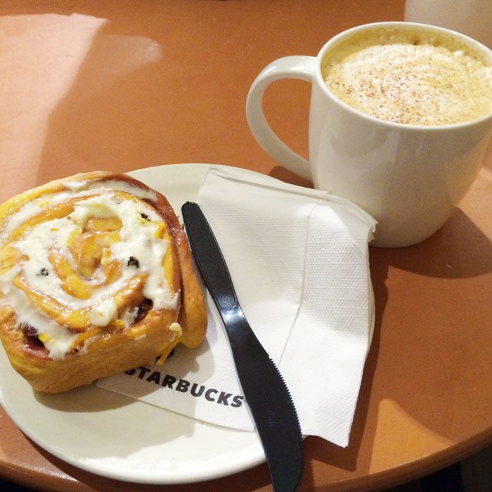 Gingerbread latte and cinnamon swirl