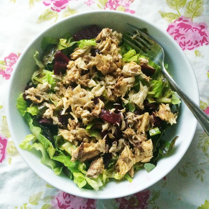 Mackerel and beet salad