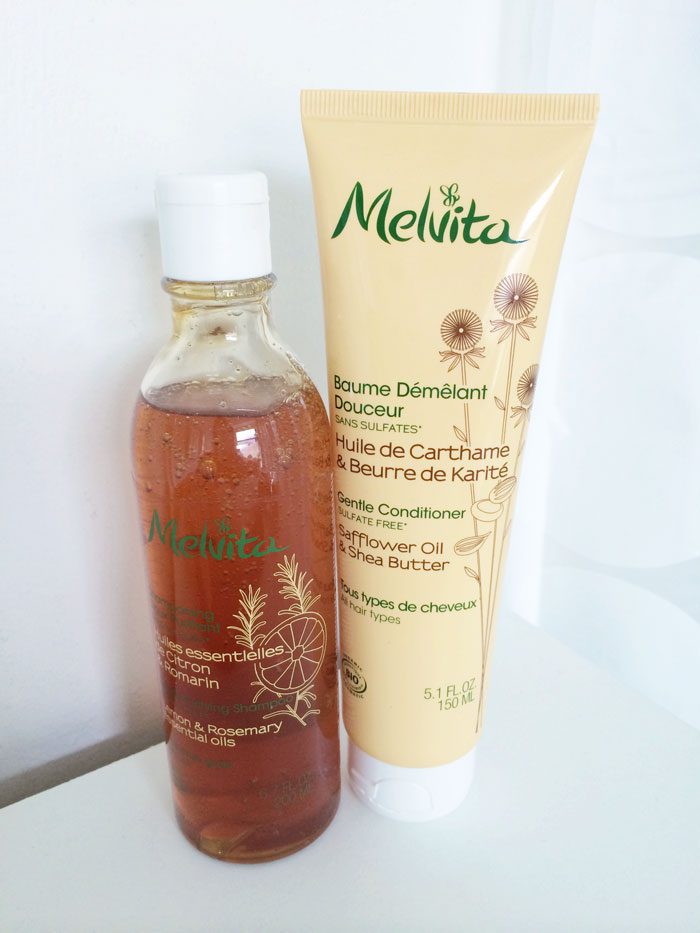 Melvita shampoo and conditioner