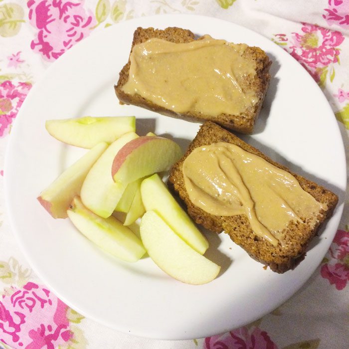 Pumpkin plantain bread with apple