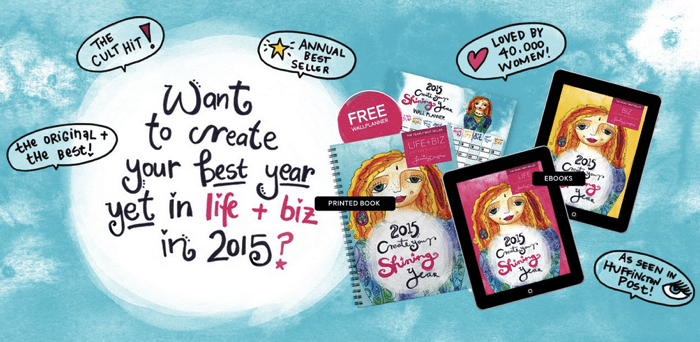 2015 Create Your Shining Year In Life and Business Workbook Planner Calendar Leonie Dawson Shining Life Biz