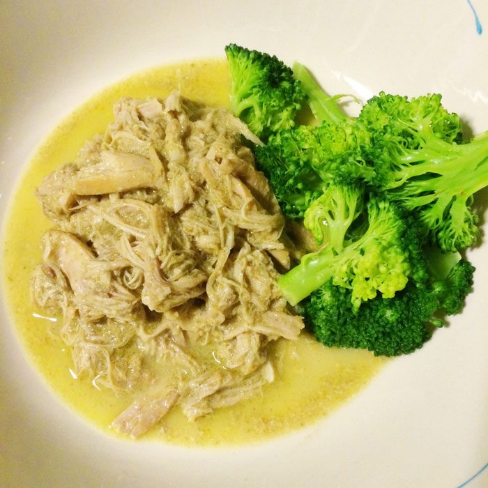 Slow cooker thai green chicken curry