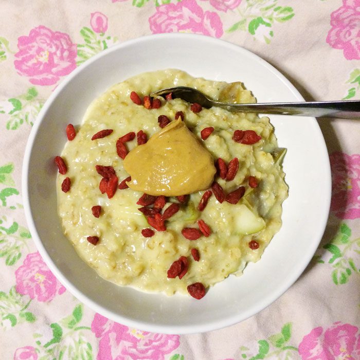 Pear and ginger porridge