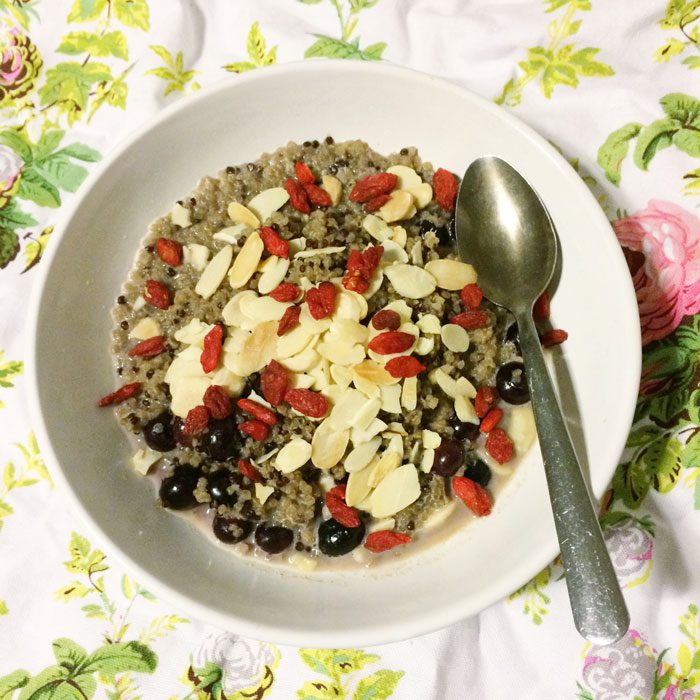 Quinoa blueberry bowl