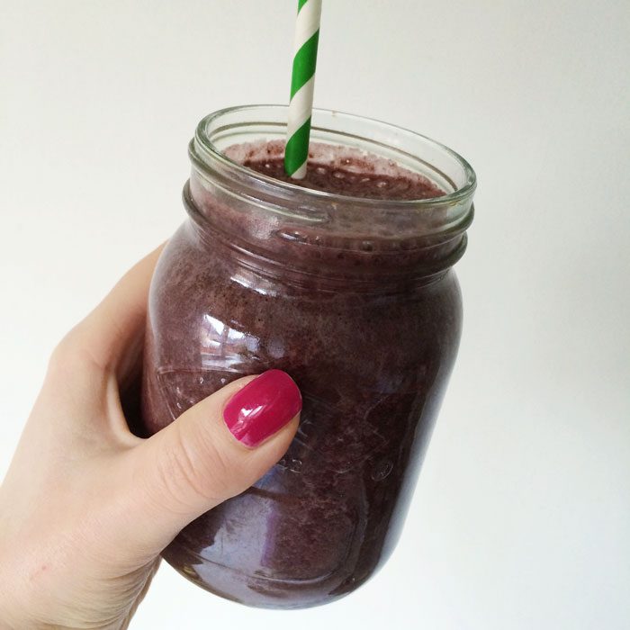 Choc cherry green smoothie