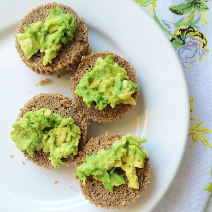 Plantain muffins with avocado