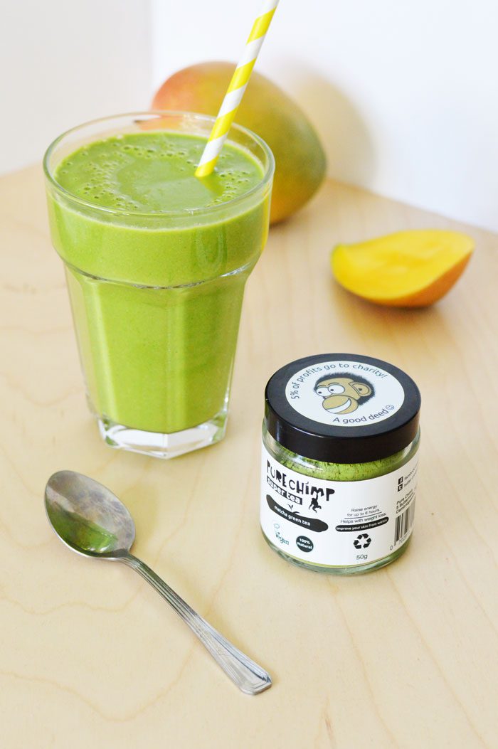 Recipe: Mango Sesame Green Smoothie featuring Pure Chimp Matcha