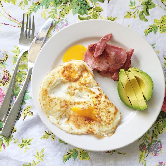 Eggs bacon avocado