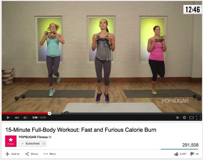 15 Minute Full Body Workout Fast and Furious Calorie Burn YouTube