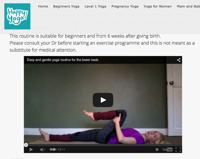 Gentle Yoga for the Lower Back Happy Yoga Newcastle