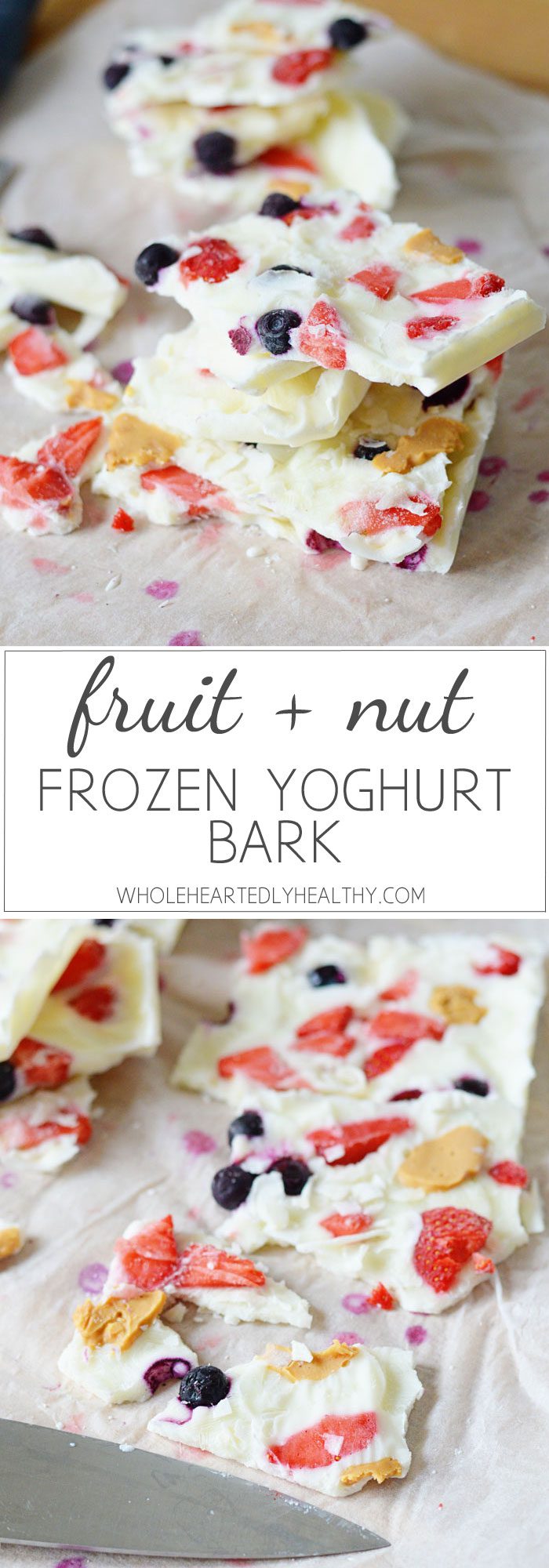 Frozen yoghurt bark