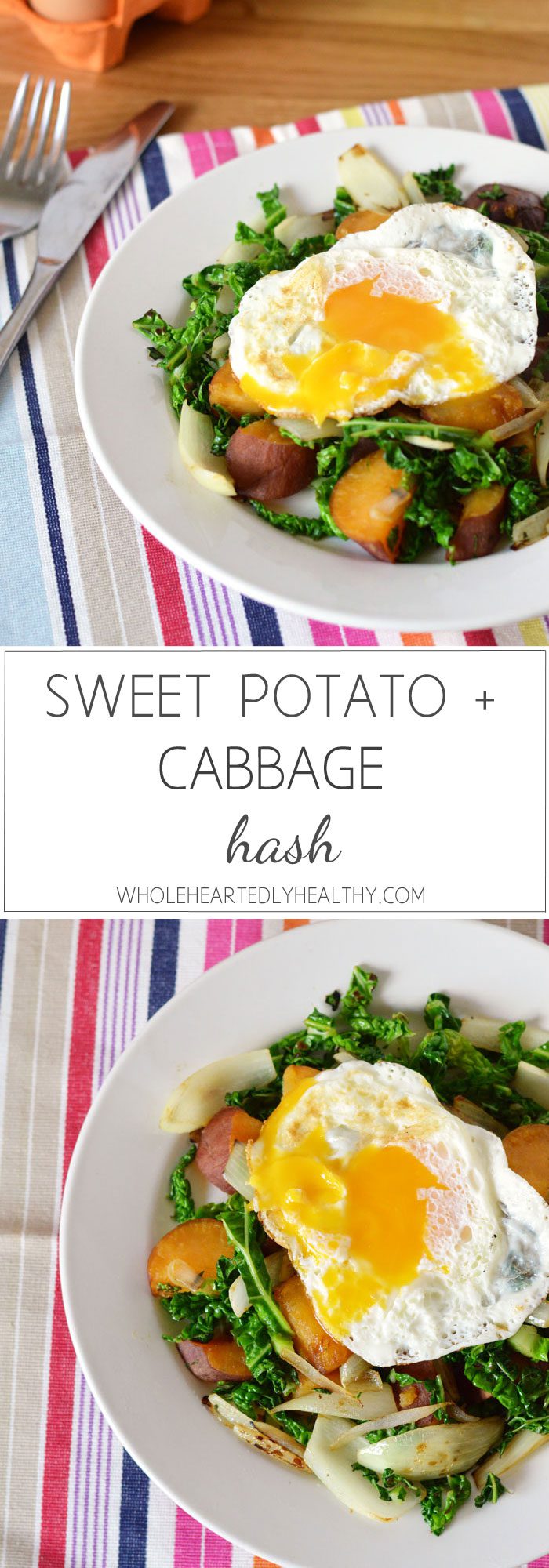 Sweet potato and cabbage hash recipe