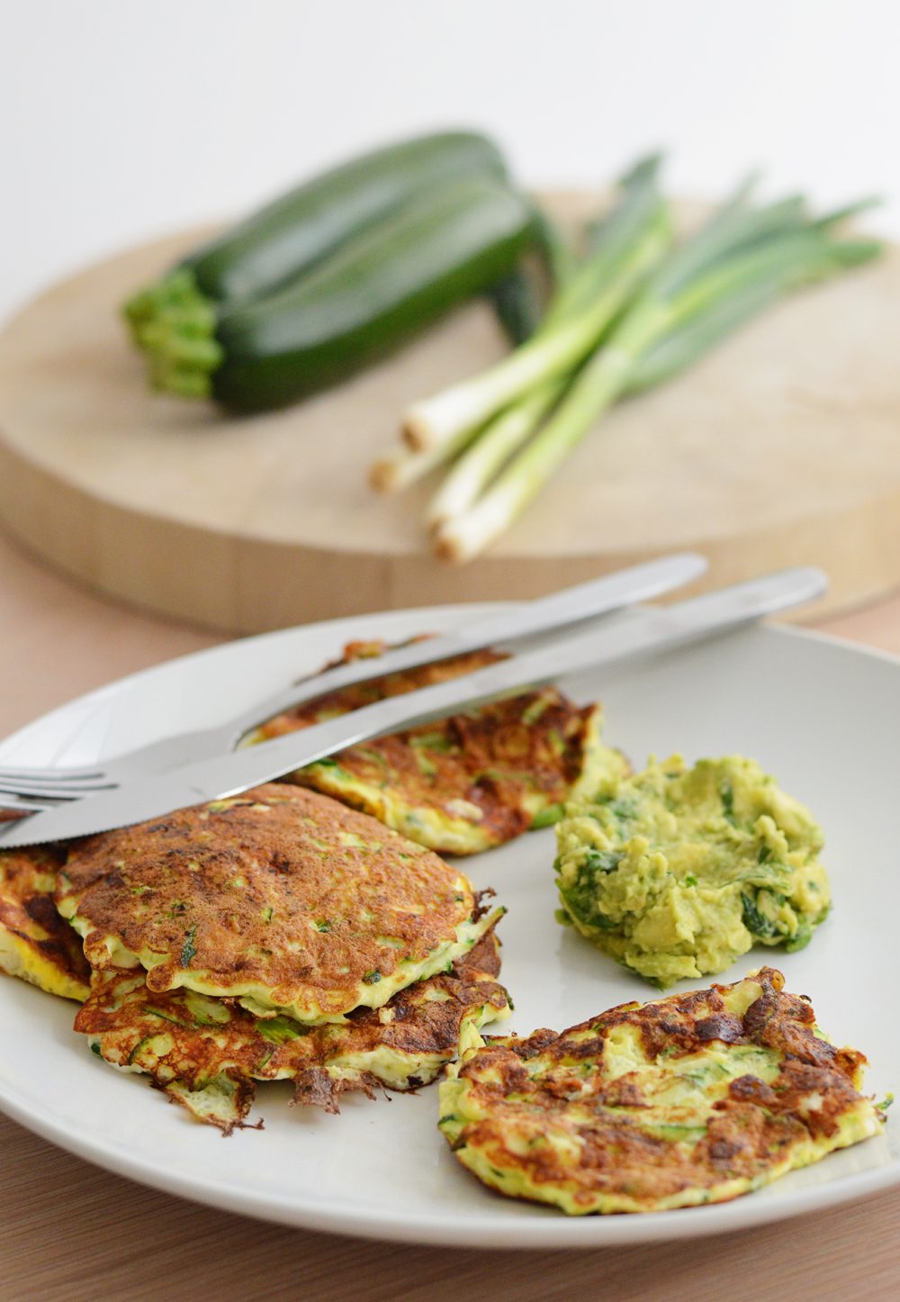 Courgette and feta fritters