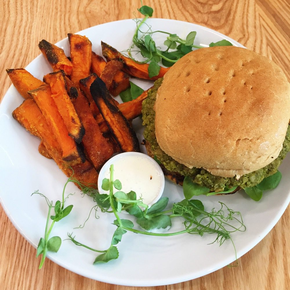 Naked deli gosforth quinoa burger