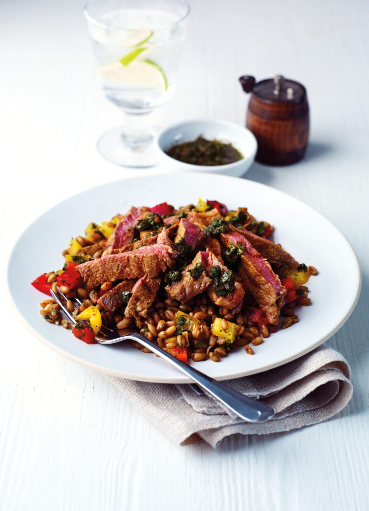 Aromatic Steak Salad with Freekeh and Chimichurri (Simply Beef + Lamb)