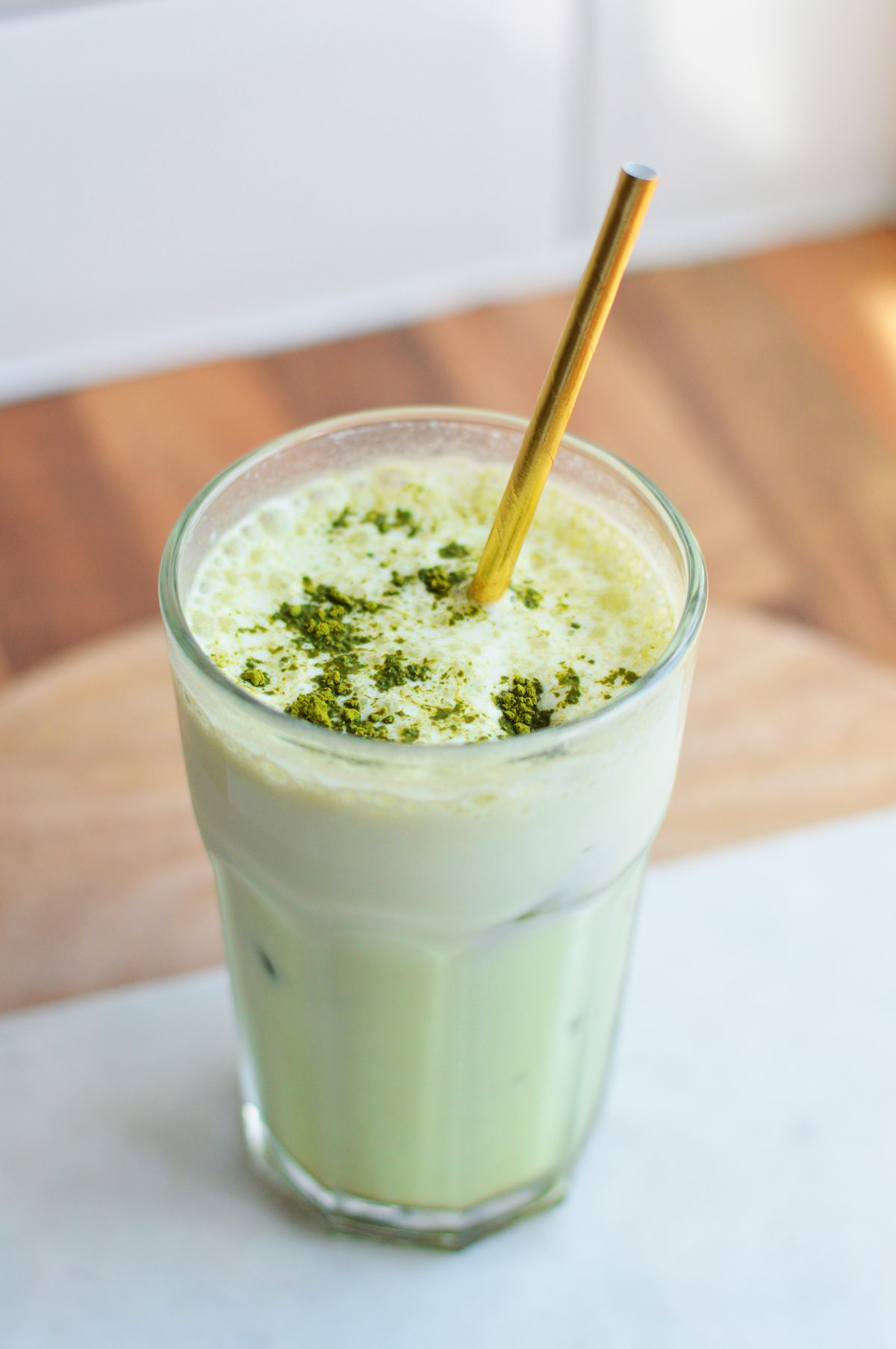 iced turmeric matcha latte